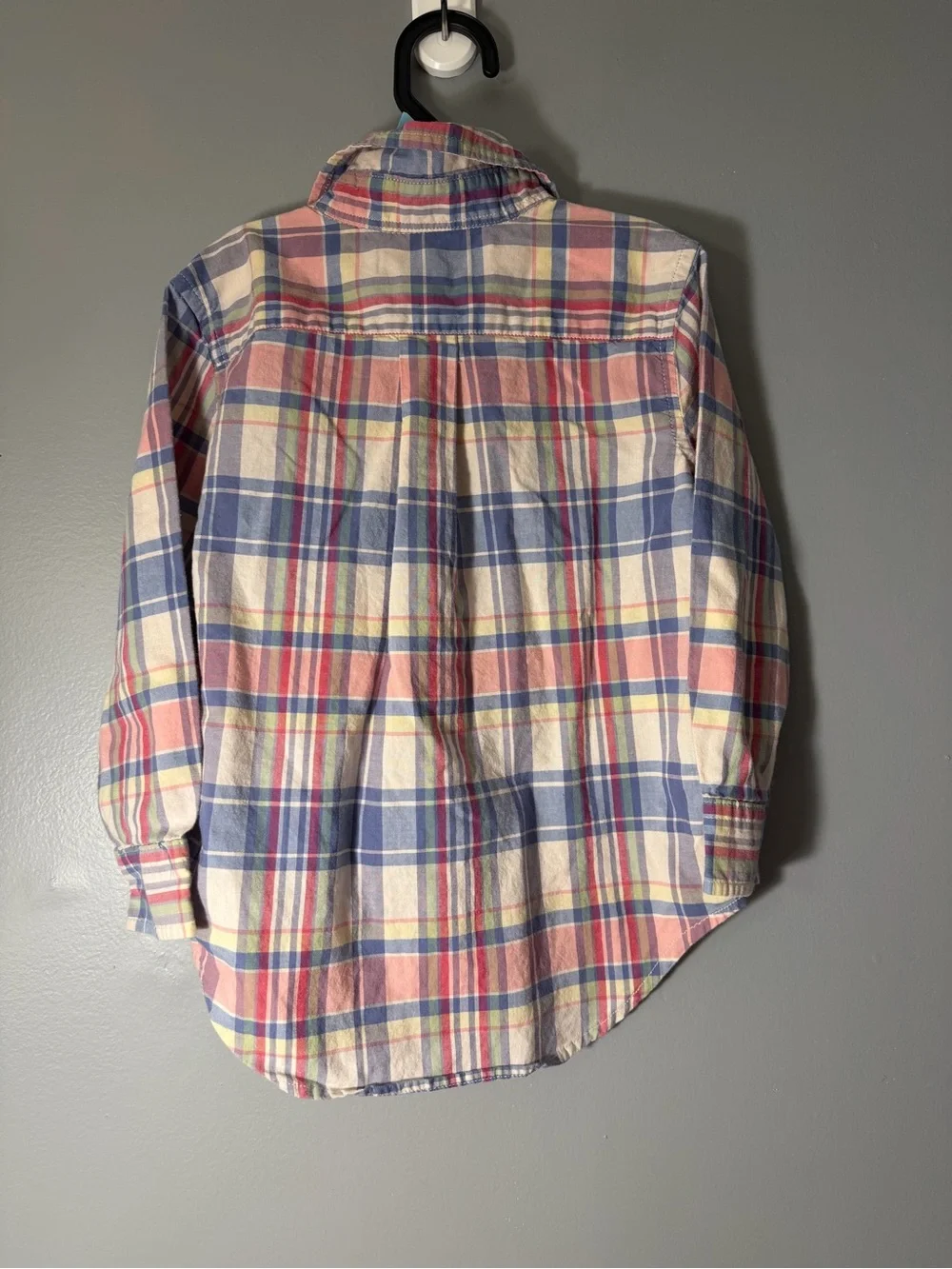 Ralph Lauren Pastel Plaid Button-Down Shirt in Pink, Blue & Cream